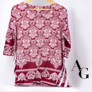 Maroon Womens Side Slitted Indian Tunic